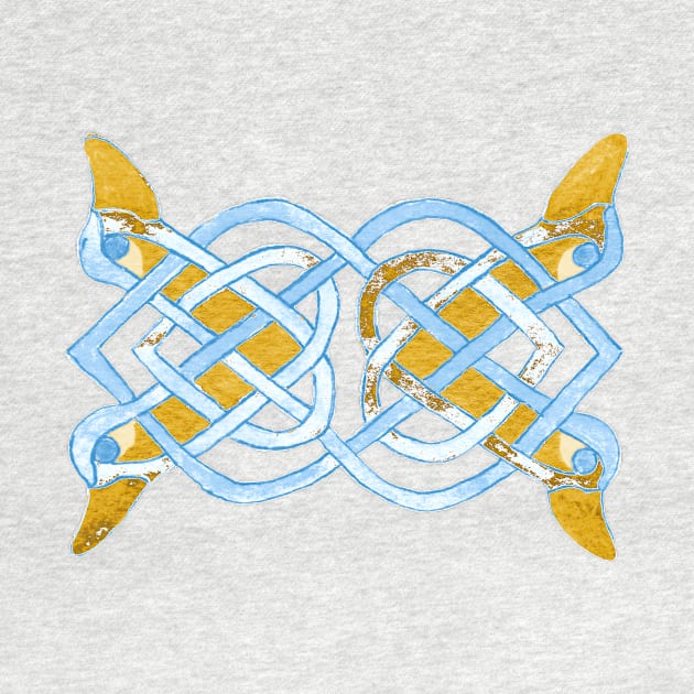 Yellow Duck Celtic Tracery v2 by Zamen